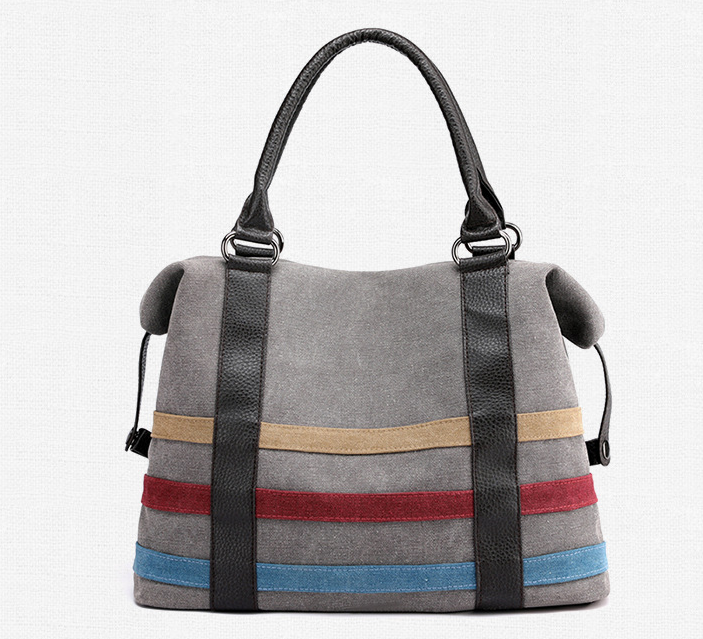 Canvas Stripe Women's Bag