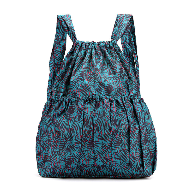 Drawstring Bag Printed Backpack Women