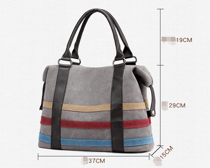 Canvas Stripe Women's Bag