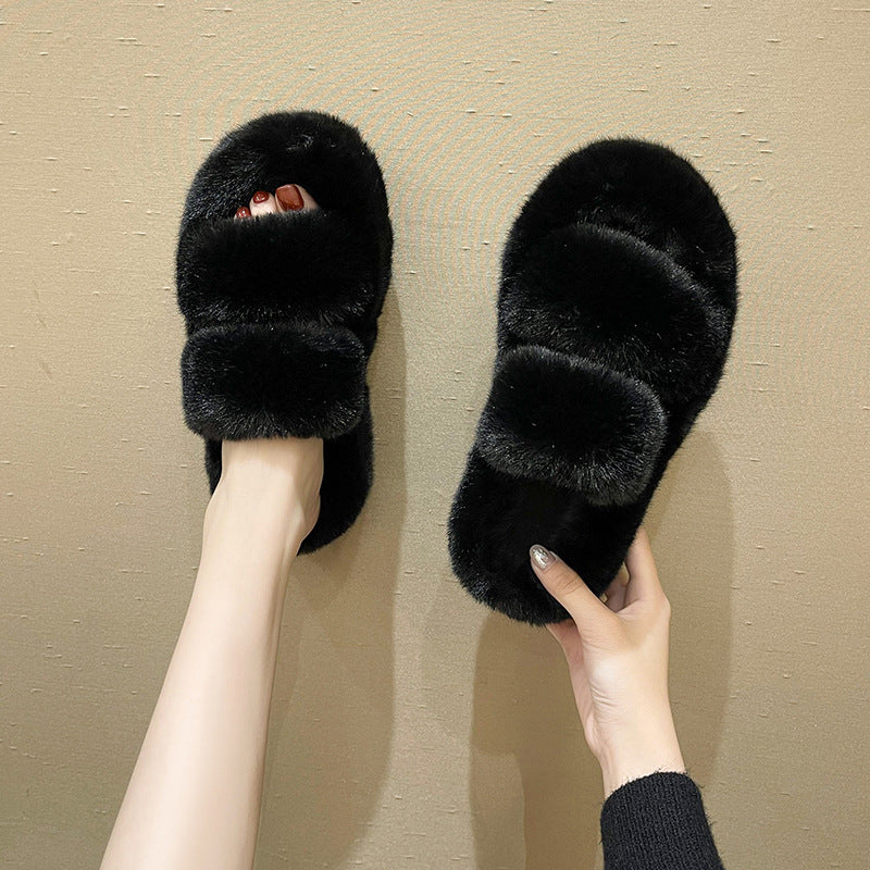 Fuzzy Slippers Women -   - anassiri.com