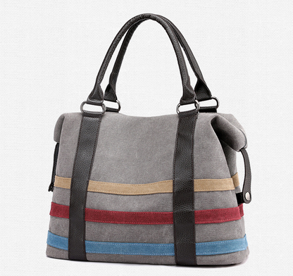 Canvas Stripe Women's Bag