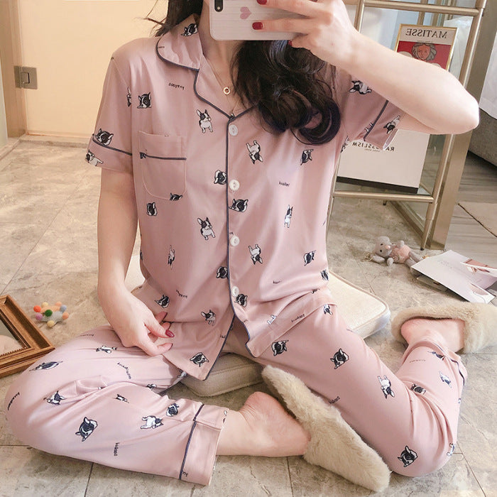 LAPEL SUIT pajamas home wear