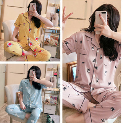 LAPEL SUIT pajamas home wear