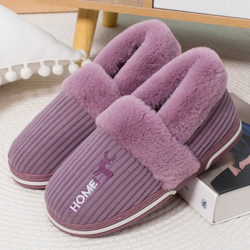 Women's Home Indoor Warm Plush Cotton Shoes