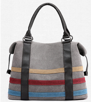 Canvas Stripe Women's Bag