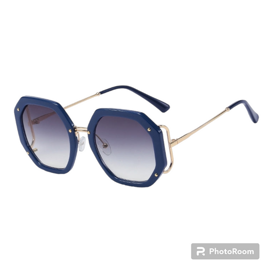 Fashion polygon sunglasses women