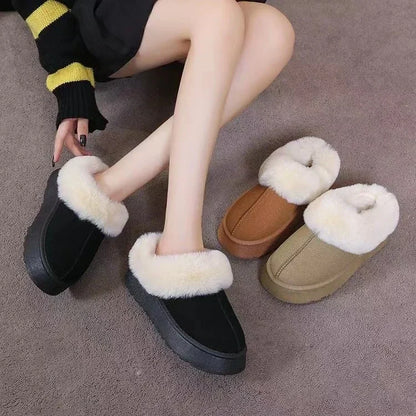 Sheepskin Fur Slippers Fashion Female Winter Women Warm Indoor Slippers Top Quality Soft Wool Lady Home Shoes