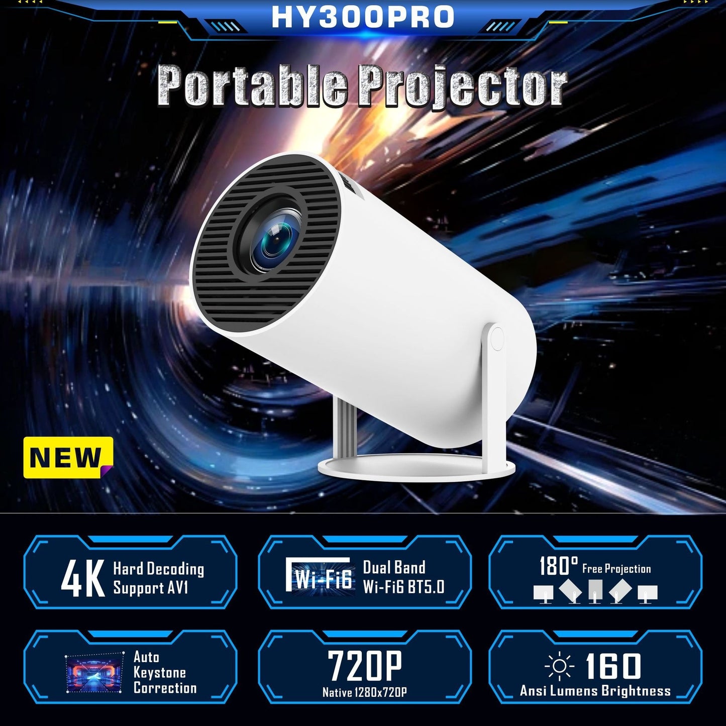 Hy300 HD Projector - for Your Home Cinema