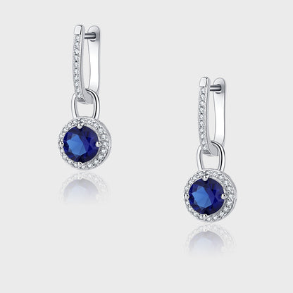 S925 Sterling Silver Zircon Long Crystal Earrings