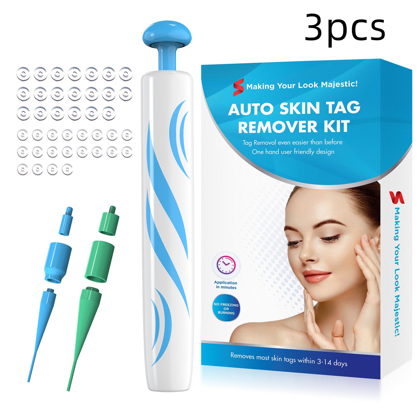 Skin Tag Removal Kit Home Use Mole Wart Remover Equipment Micro Skin Tag Treatment Tool Easy To Clean Skin Care Tool