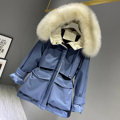 Fashion Hooded Faux Fur Collar Women's