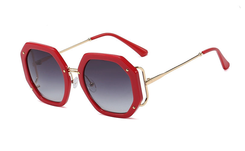 Fashion polygon sunglasses women -   - anassiri.com