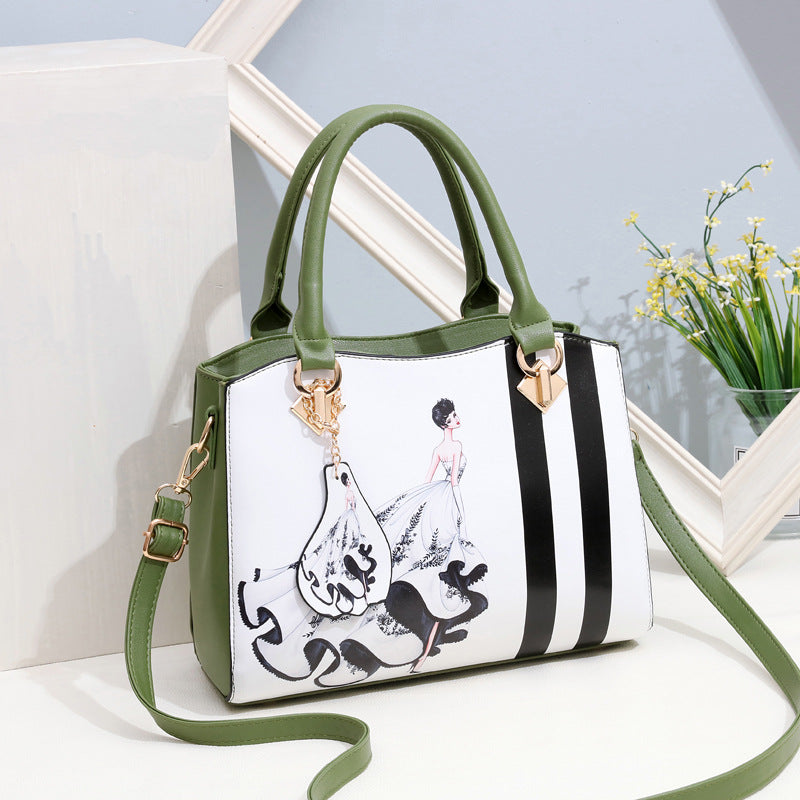 New female Korean style stereotyped sweet fashion handbag