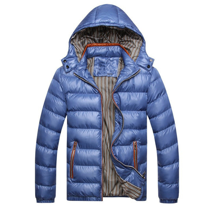 Men's fashion hooded plus size casual padded jacket -  Montant hommes - anassiri.com