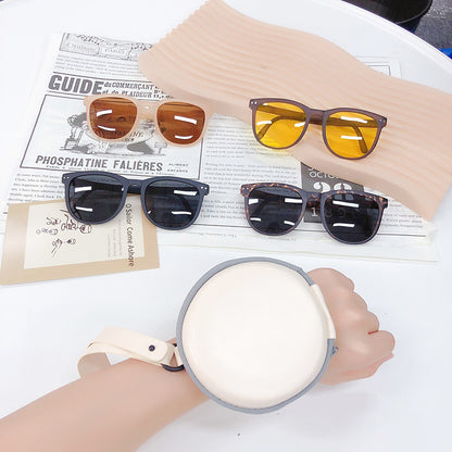 Trendy Foldable Sunglasses For Women TR Polarized Folding Sun Glasses