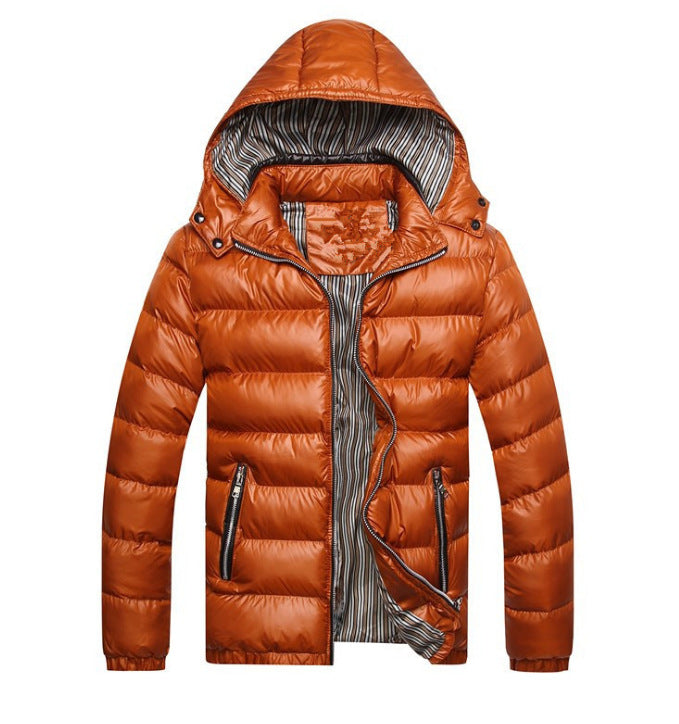 Men's fashion hooded plus size casual padded jacket