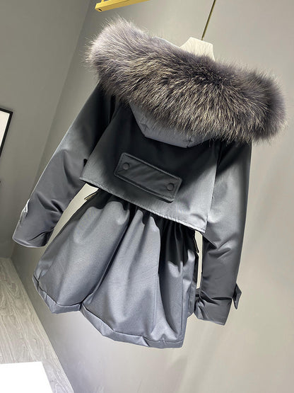 Fashion Hooded Faux Fur Collar Women's