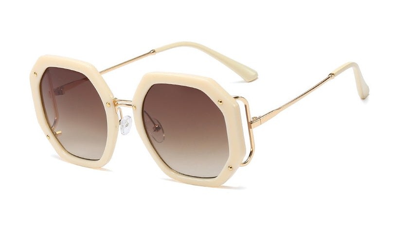 Fashion polygon sunglasses women -   - anassiri.com