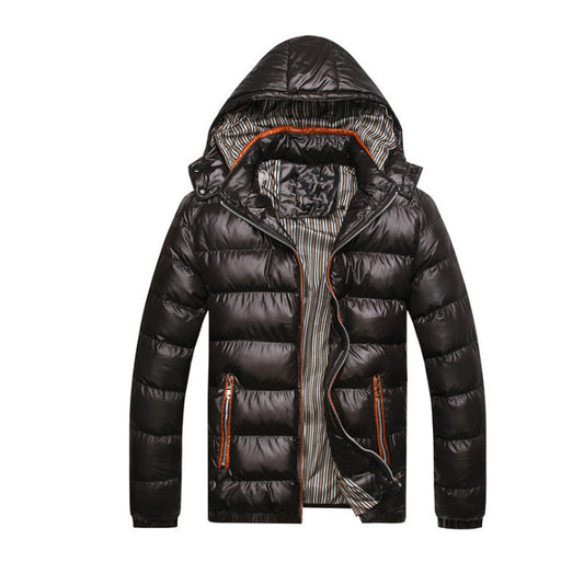 Men's fashion hooded plus size casual padded jacket