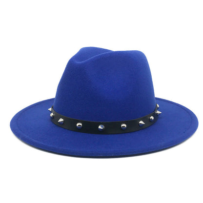 New Style Rivet Accessories Top Hat For Men and Women Woolen Hats