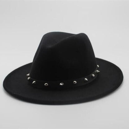 New Style Rivet Accessories Top Hat For Men and Women Woolen Hats