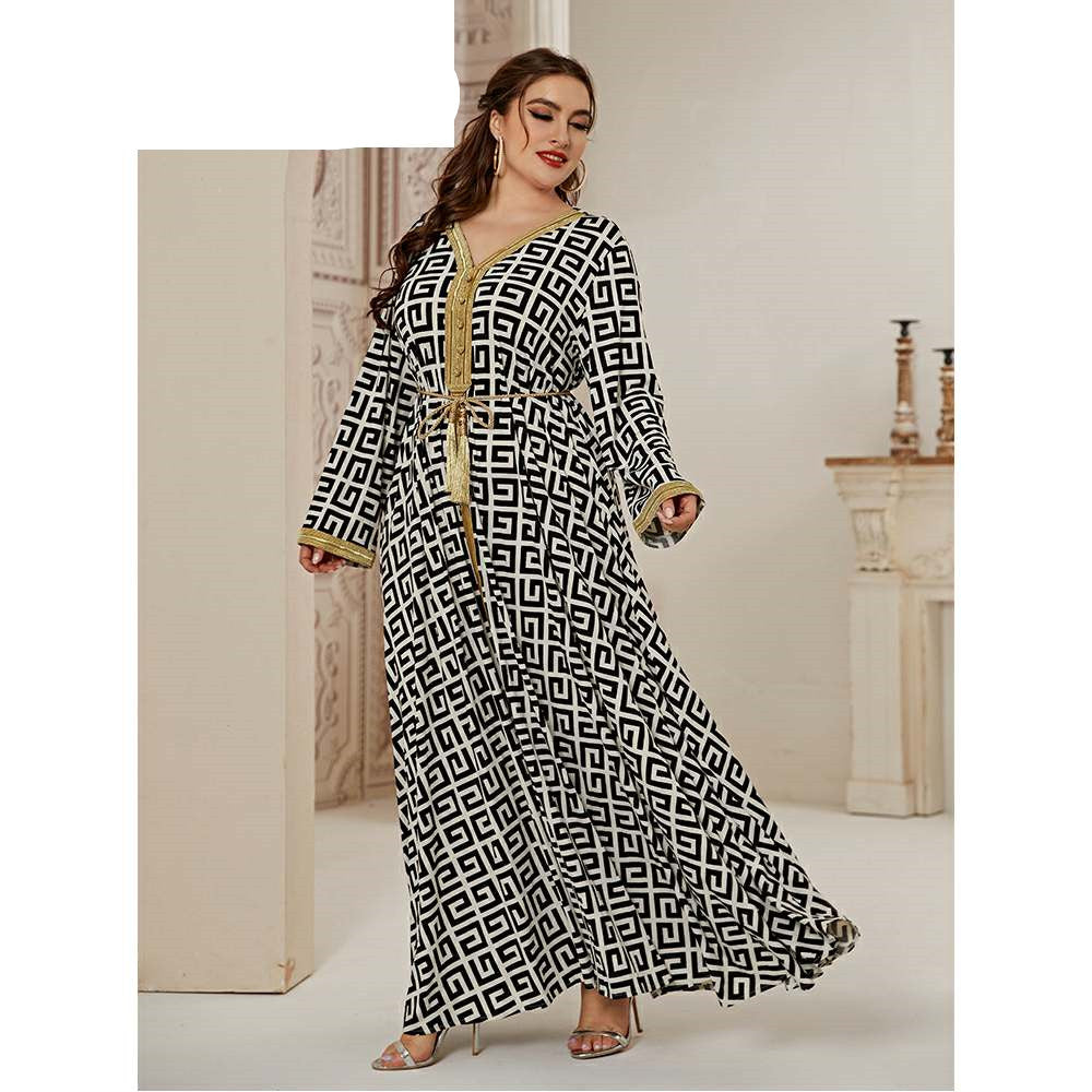 Longue Printers Femmes Days Robes Grande Grand Dress -   - anassiri.com