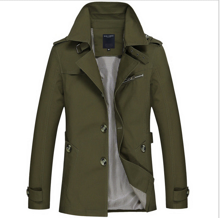 Fashionable And Simple Men's Mid-length Windbreaker Jacket -  Montant hommes - anassiri.com