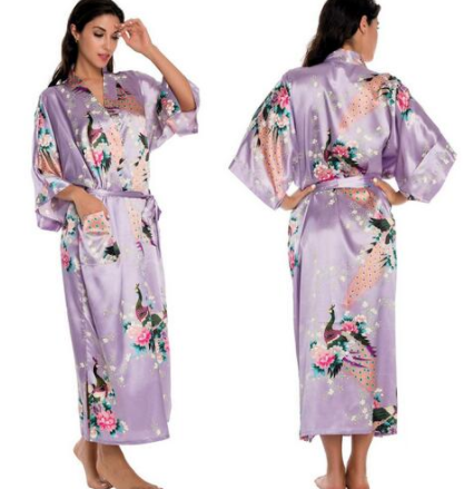 Satin Robes for Brides Wedding Robe Sleepwear Silk -   - anassiri.com