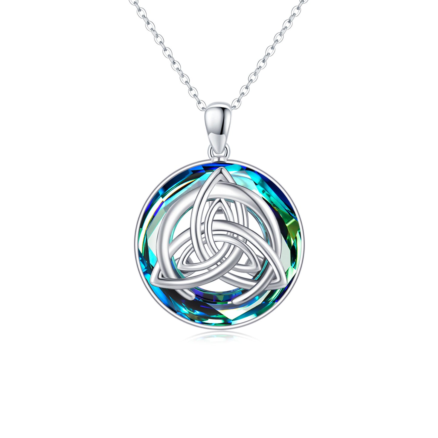 Crystal Celtic Pendant Necklace in 925 ........