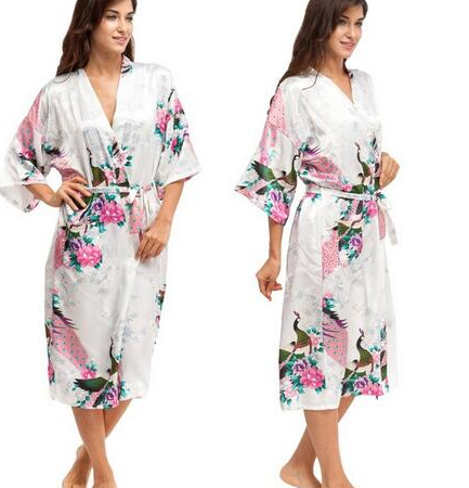 Satin Robes for Brides Wedding Robe Sleepwear Silk -   - anassiri.com