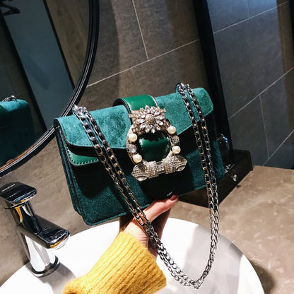 Matte Chain Shoulder Crossbody Bag