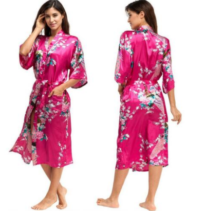 Satin Robes for Brides Wedding Robe Sleepwear Silk -   - anassiri.com