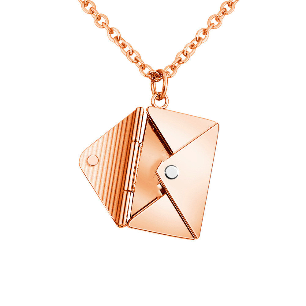 Fashion Jewelry Envelop Necklace Women Lover Letter Pendant Best Gifts For Girlfriend -   - anassiri.com