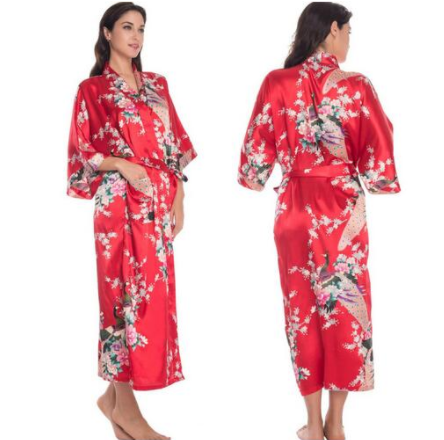 Satin Robes for Brides Wedding Robe Sleepwear Silk -   - anassiri.com