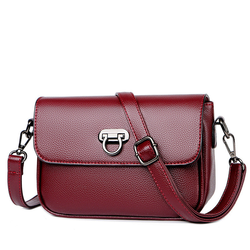 Fashion Leather Messenger Shoulder Small Square Bag -  WOMEN BAGS - anassiri.com