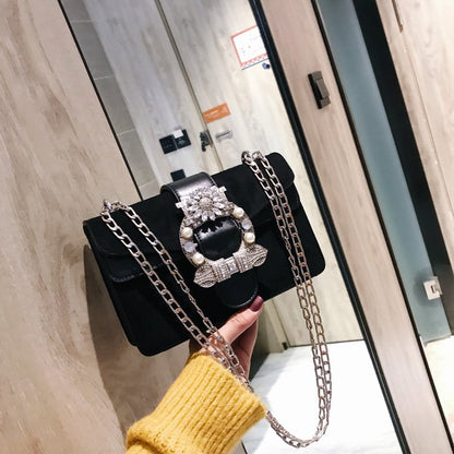 Matte Chain Shoulder Crossbody Bag