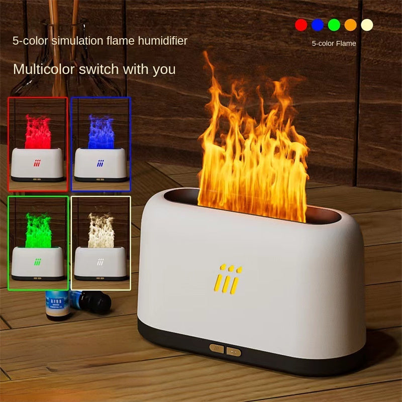 Flame Aroma Diffuser Air Humidifier Ultrasonic Cool Mist Maker Fogger Led Essential Oil Flame Lamp Difusor -   - anassiri.com