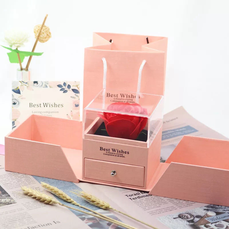 Valentine's Day Gift Flower Soap Rose Jewelry Box -   - anassiri.com