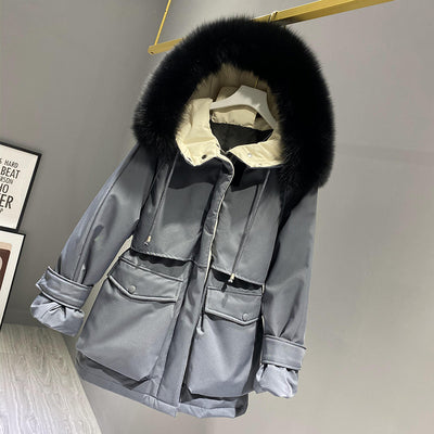 Fashion Hooded Faux Fur Collar Women's