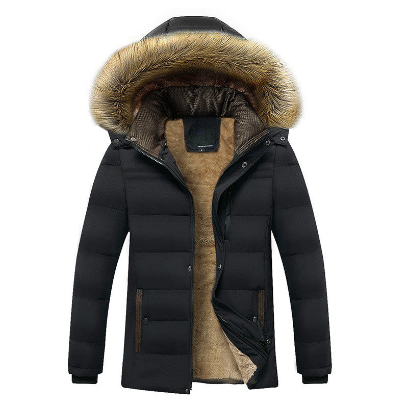 Men's Cotton-padded Jacket Plus Velvet Thick Cotton-padded Jacket Autumn And Winter -  Montant hommes - anassiri.com