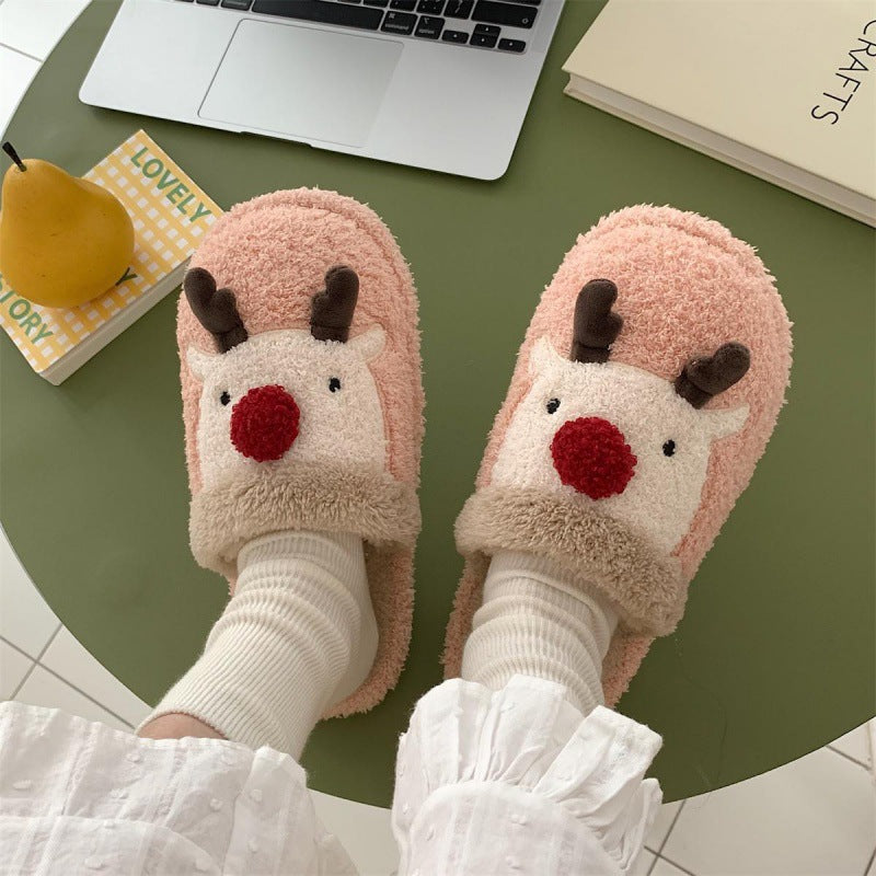 Fashion Cute Indoor Warm Plush Shoes For Men And Women