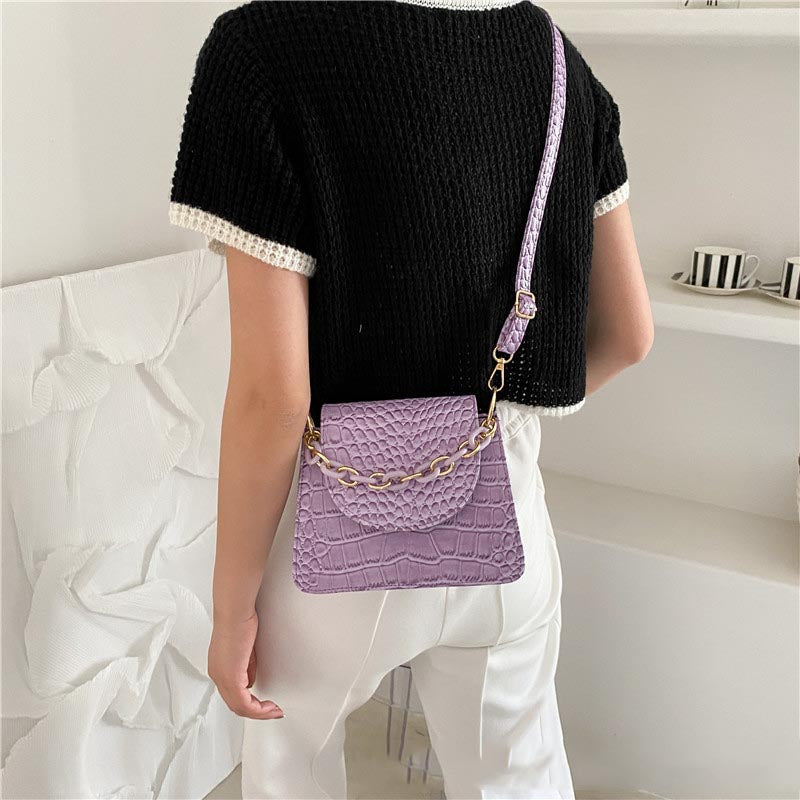 Ladies Simple Fashion Texture Chain Shoulder Bag