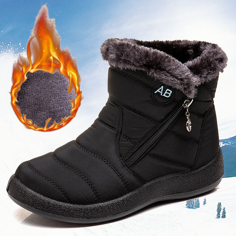 Waterproof Snow Boots Plush Warm Winter Shoes Casual Lightweight Ankle Boots