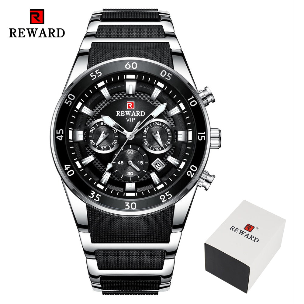 REWARD Brand Mens Watches Luxury  Waterproof -   - anassiri.com