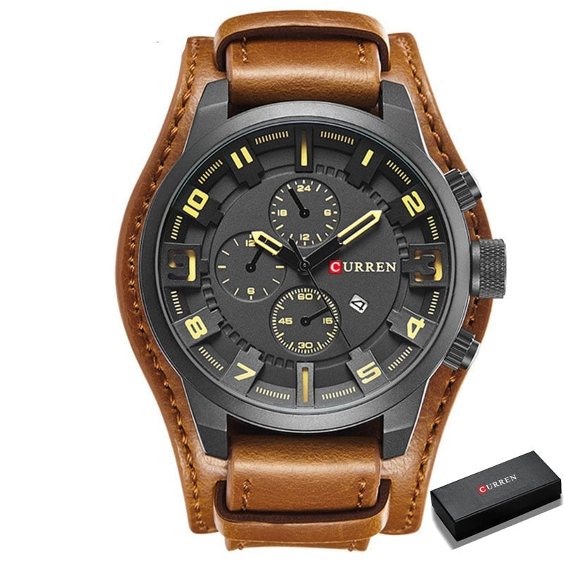 Luxury Brand CURREN Mens Watches Military Sports