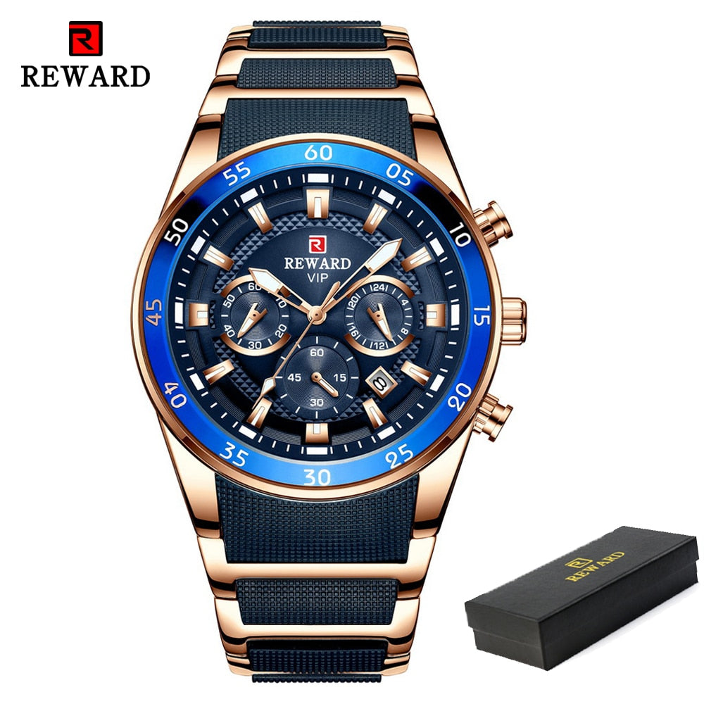 REWARD Brand Mens Watches Luxury  Waterproof