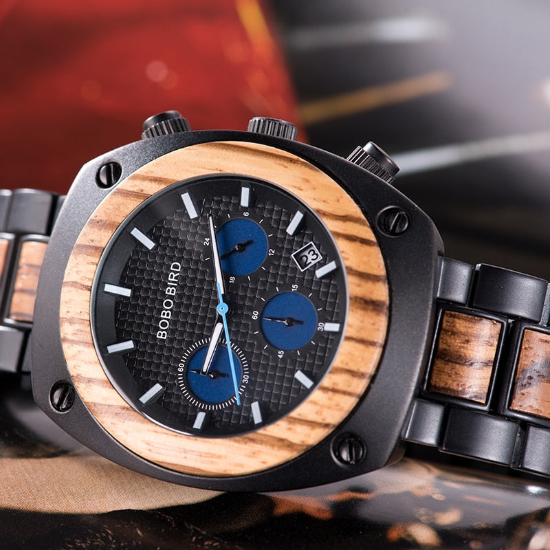 Wood Watch Men Stopwatches Handmade Relogio Masculino