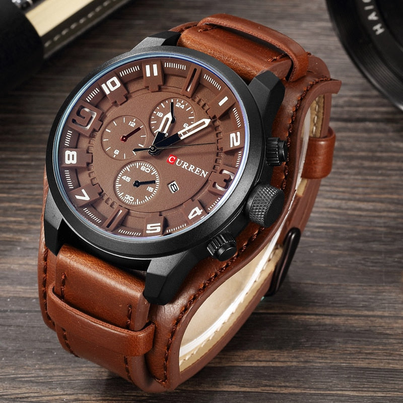 Luxury Brand CURREN Mens Watches Military Sports