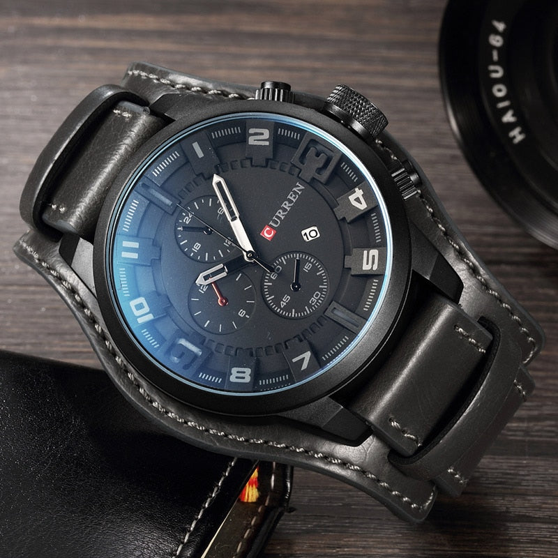 Luxury Brand CURREN Mens Watches Military Sports