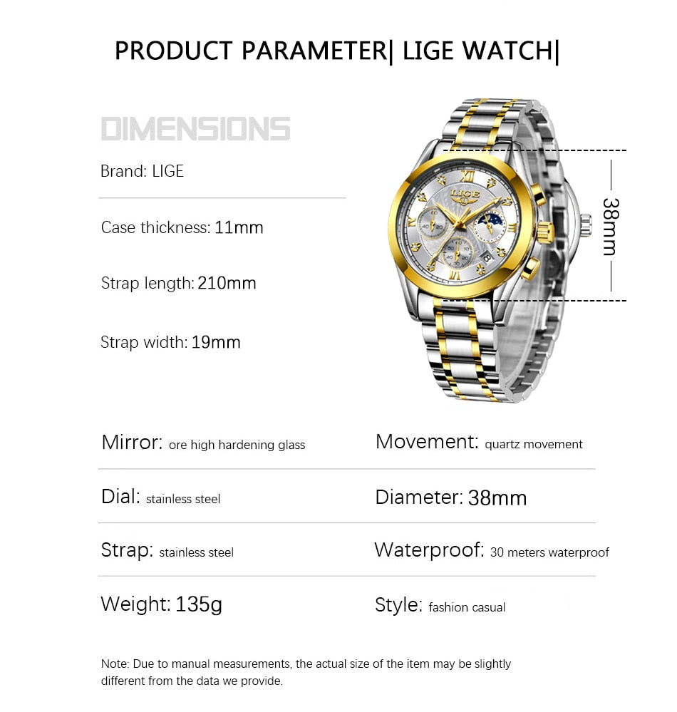 LIGE Fashion Women Watches -   - anassiri.com